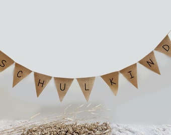 School child pennant chain made of jute | Enrollment | Decoration enrollment party