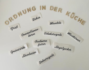 Personaliserte Aufkleber | Küchen Aufkleber | Namen Aufkleber | Organisation |  Sticker | Wunschaufkleber