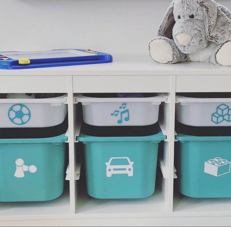 Trofast Sticker | Order Boxes Stickers | Order in the children's room Game box organization | Toy Storage Sticker | Montessori