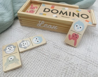 Personalisierte KINDSGUT Dominospiel | Holz Domino mit Namen
