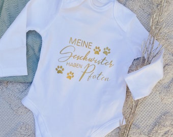 Mein Großer Bruder hat Pfoten Body | Baby Body Haustiere | originelles Geschenk für Baby und Fellkind Mamas