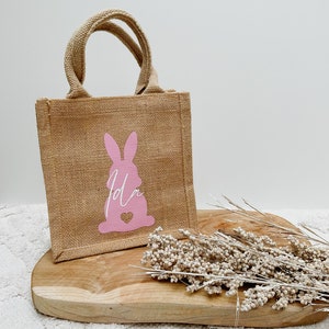 Jute Easter bag with name | personalized Easter gift bag