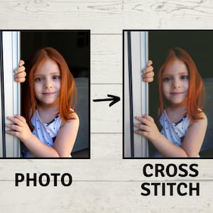 Customized Cross Stitch Pattern From Your Favorite Photo, Customizable Cross Stitch, Convert Your Photo To Cross Stitch, Digital PDF File
