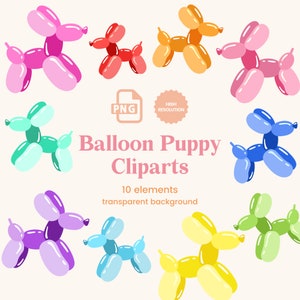 Cliparts mit Ballon-Welpen