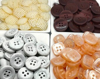 Pack 10 Boutons - Boutons vintage colorés | Boutons décoratifs | Années 90 | Bouton de couture