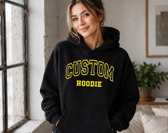 Personalized Hoodie: Custom Text, Name, Logo or Photo Unisex Sweatshirt