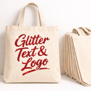 Custom Glitter Tote Bag: Eco-Friendly Canvas, Bulk Options