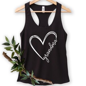 Grandma Tank ,Custom Grandma Gift, Grandma Heart Tank, Funny Grandma Tank, Mothers Day Gift, Grandma Birthday Gift image 2