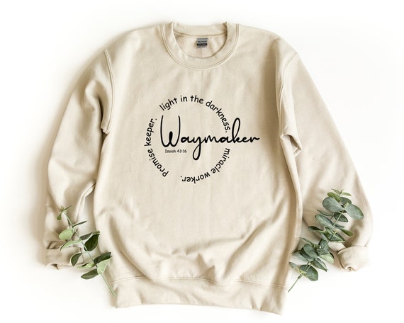 Sovjet aan de andere kant, Centrum Waymaker Sweatshirt Christelijke Trui Bijbel Vers Pullover - Etsy België