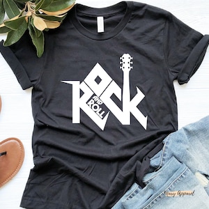 Rock And Roll Shirt, Rock N Roll, Rock Roll Shirt, Guitar Shirt, Rock Music Shirt, Rocker Gift, Rock Shirt