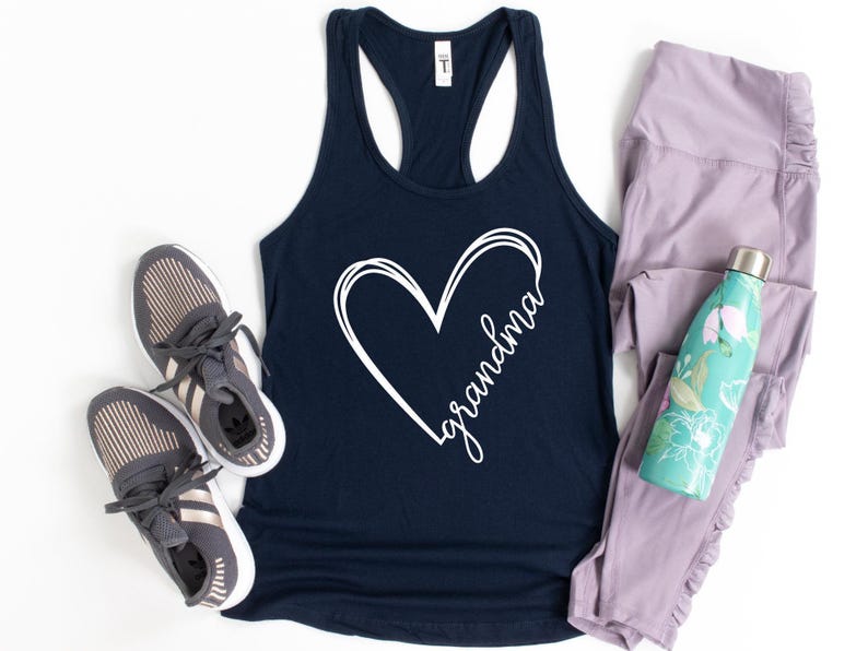 Grandma Tank ,Custom Grandma Gift, Grandma Heart Tank, Funny Grandma Tank, Mothers Day Gift, Grandma Birthday Gift image 6