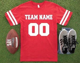 Personalized Football Jersey Shirt: Custom Name & Number for Man or Women's Sizes