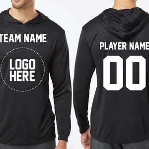 Hooded Long Sleeve PerformanceT-Shirt, Team Fun Shirt, Custom Performance Hoodie, Sports Hoodie, Lightweight Hoodie, Quick-Dry Hoodie