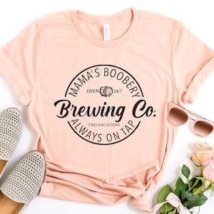 Brewing Co Shirt, Funny Breastfeeding T-Shirt, Mamas Boobery T-Shirt, Breastfeeding Brewery Tee, New Mom Gift, Baby Shower Gift