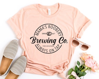 Brewing Co Shirt, Funny Breastfeeding T-Shirt, Mamas Boobery T-Shirt, Breastfeeding Brewery Tee, New Mom Gift, Baby Shower Gift