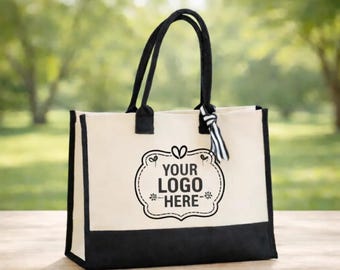 Personalized Canvas Tote: Custom Logo Print (Eco Friendly, Water Resistant)