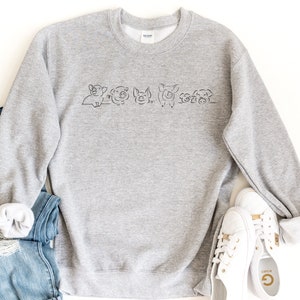 Cute Pigs Sweatshirt, Pig Lover Pullover, Animal Sweater, Funny Pigs Crewneck Sweat, Pig Lover Gift, Animal Lover Sweatshirt, Piggy Sweater