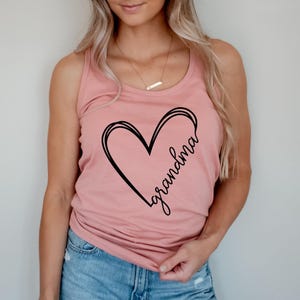 Grandma Tank ,Custom Grandma Gift, Grandma Heart Tank, Funny Grandma Tank, Mothers Day Gift, Grandma Birthday Gift image 4