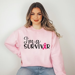 Cancer Survivor Sweatshirt, ich bin ein Überlebender Pullover, Brustkrebs Pullover, Krebs Überlebend Geschenk, Krebsbewusstsein, Krebs Überlebender Pullover