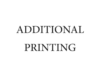 Additional Printing
