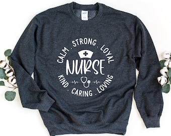 Nurse Long Sweatshirt, Gift For Nurse, Nurse Life Sweatshirt, Nursing Student Sweater, Nursing School Sweater, Nurse Appreciation Sweater