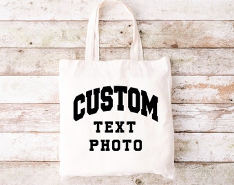 Personalized Tote Bag, Custom Tote Bags,  Promotional Tote Bag, Your Text, Image,  Trade Show Gift Bag, Custom Shopper, Shopping Bags,