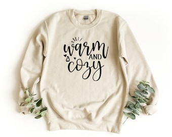 Warm en gezellig sweatshirt, wintertrui, cadeau voor haar, kersttrui met ronde hals, leuke wintertruien, kerstcadeau