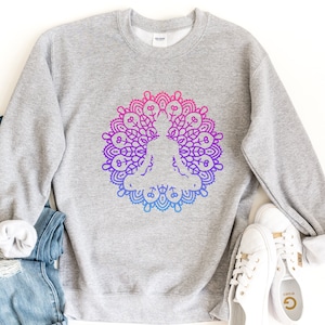 Mandala Buddha Sweatshirt, Buddha Sweatshirt, Mandala, Spiritual Sweatshirt, Namaste Sweater, Meditation Sweatshirt
