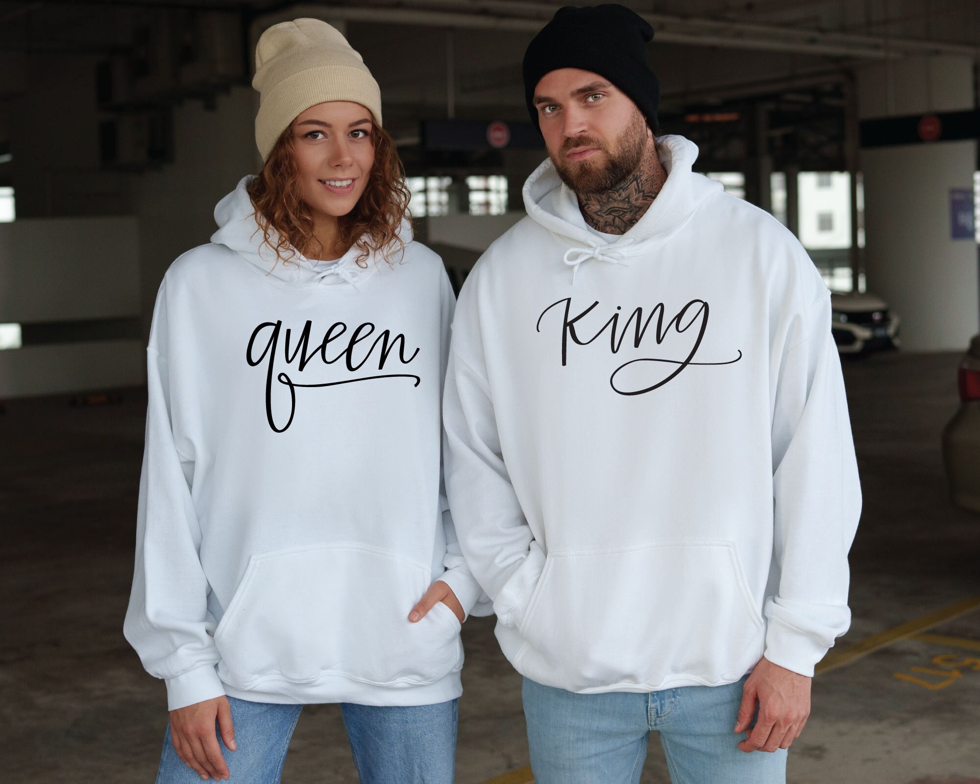 Her King And His Queen Couples Hoodies Best Valentines Day Gifts For Love Couples Family Christmas Pajamas By Jenny | Couple Hoodies King And Queen | phongkhamdakhoasaigon.com