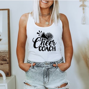 Cheer Coach Tank, Game Day Tank, Cheerleading Tank, Cheer Squad Tank, Coaching Tank, Gift For Coach