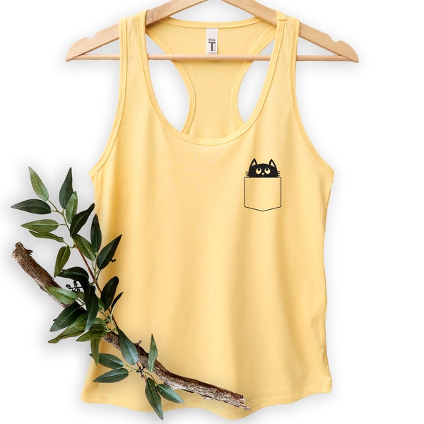 Funny Cat Tank Tops Etsy