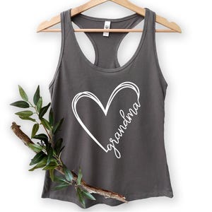 Grandma Tank ,Custom Grandma Gift, Grandma Heart Tank, Funny Grandma Tank, Mothers Day Gift, Grandma Birthday Gift image 3