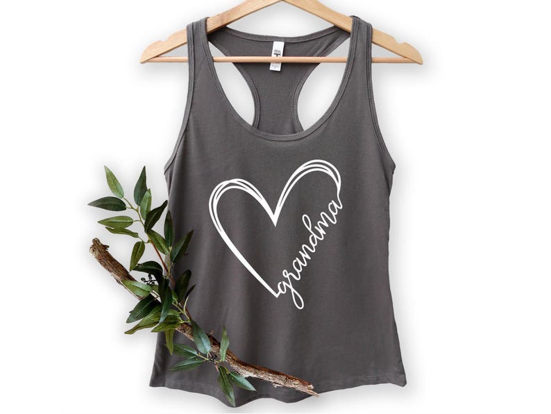 Grandma Tank ,Custom Grandma Gift, Grandma Heart Tank, Funny Grandma Tank, Mothers Day Gift, Grandma Birthday Gift image 3