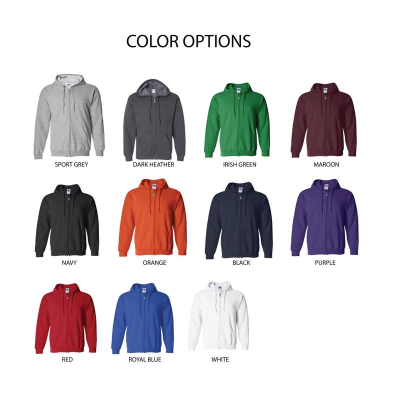 Zip Up Hoodie: Custom Logo and Text - Team or Personal Design image 2