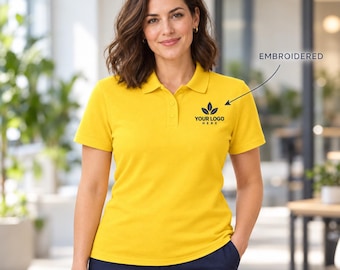 Custom Embroidered Polo Shirt, Unisex and Women’s Polo, Personalized Logo or Text, Business Uniform, Team Shirt