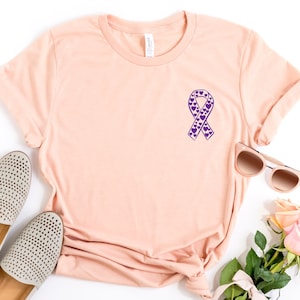Epilepsy Awareness, Epilepsy Warrior Tshirt, Epilepsy Shirt, Purple Pocket Ribbon Shirt, Epilepsy Support, Awareness Shirt, Epilepsy Gift