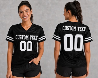 Custom Team Jersey - Women's Game Day Shirt with Name and Number