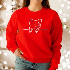 Pig Sweatshirt, Pig Lover Gift, Pig Sweater, Pig Gifts, Farm Sweatshirt, Pig Oversize Sweatshirt, Pig Crewneck image 5