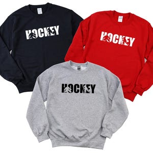 Hockey Sweatshirt, Ice Hockey Sweater, Hockey Player Sweatshirt, Hockey Gifts, Hockey Coach Pullover, Hockey Lover Gift image 6