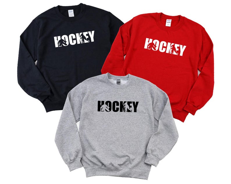 Hockey Sweatshirt, Ice Hockey Sweater, Hockey Player Sweatshirt, Hockey Gifts, Hockey Coach Pullover, Hockey Lover Gift image 6