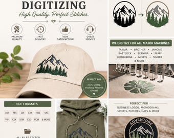 Embroidery Digitizing Service Level 5: Clean Vector Designs - Ready to Stitch