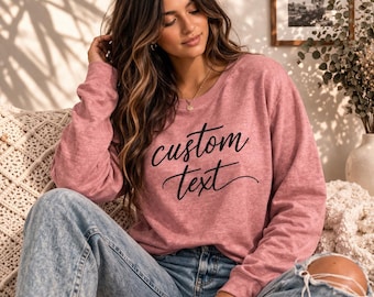 Personalized Long Sleeve Shirt, Custom Design (Add Your Logo or Text)