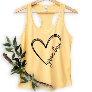 Grandma Tank ,Custom Grandma Gift, Grandma Heart Tank, Funny Grandma Tank, Mothers Day Gift, Grandma Birthday Gift image 1