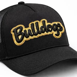 Baseball Hat: Personalized Puff Glitter Sparkle (Adjustable Snapback)