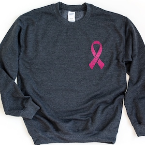 Kanker Sweatshirt, Borstkanker Trui, Roze Lint Sweatshirt, Borstkanker Warrior, Borstkanker Lint, Borstkanker Sweatshirt