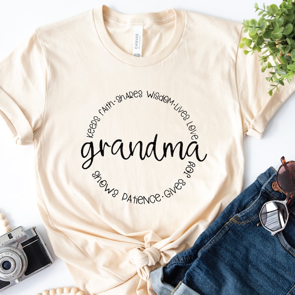 Keeps Faith Shares Wisdom Lives Love Show Patience Gives Joy Grandma Shirt,  Mother's Day Gift, Gift For Grandma, Mother's Day Shirt