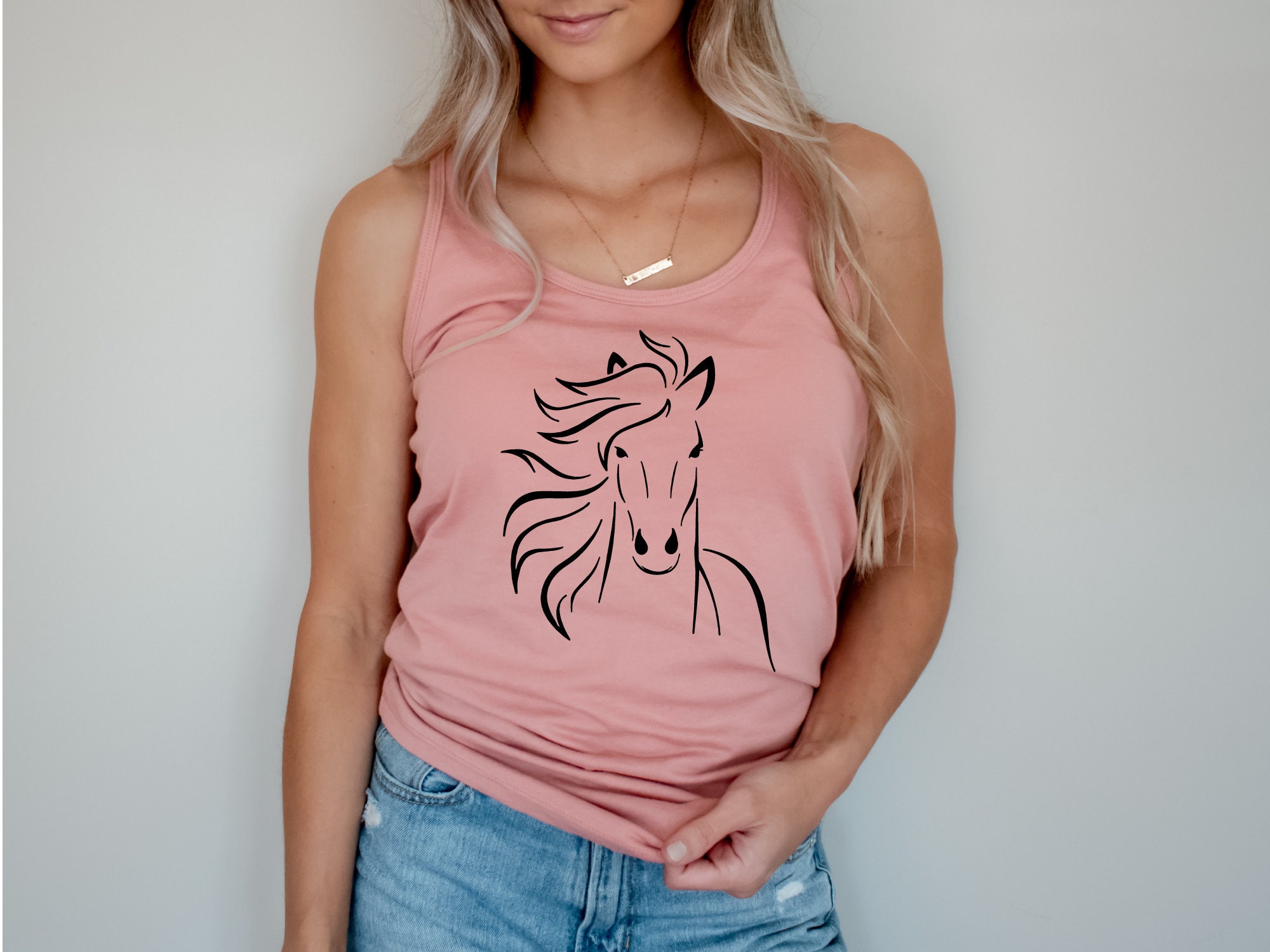 For Horses Sleeveless Top Lace Tank Moon [SALE] • TackNRider