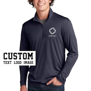 Benutzerdefiniertes Logo Quarter Zip - Performance Fit Sweatshirt, feuchtigkeitsableitend, ideal für Firmen- oder Teamuniformen
