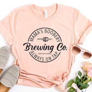 Brewing Co Shirt, Funny Breastfeeding T-Shirt, Mamas Boobery T-Shirt, Breastfeeding Brewery Tee, New Mom Gift, Baby Shower Gift