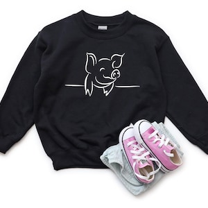 Pig Sweatshirt, Pig Lover Gift, Pig Sweater, Pig Gifts, Farm Sweatshirt, Pig Oversize Sweatshirt, Pig Crewneck image 3